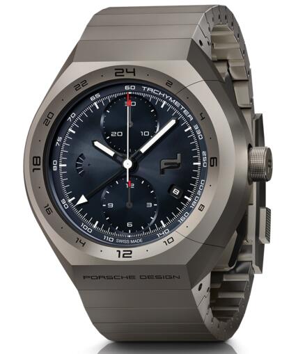 Replica Porsche Design 4046901564117 MONOBLOC ACTUATOR GMT-CHRONOTIMER TITANIUM BLUE watch